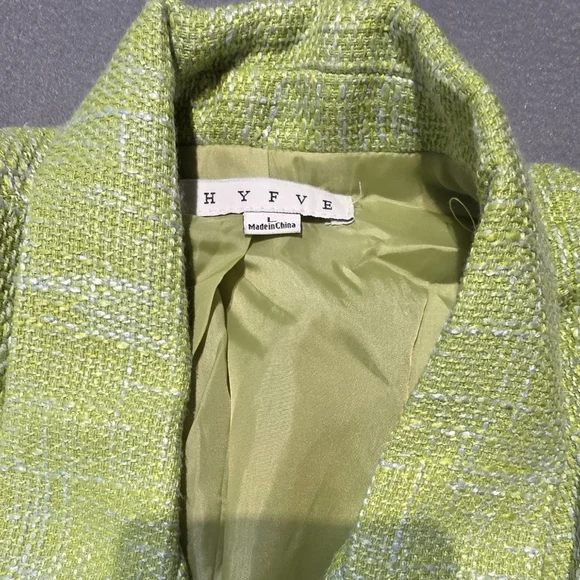 HYFVE Green Double-Breasted Blazer New In Poly Bag Large PTP 20 - Picture 4 of 5